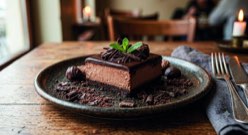 Chocolate biscuit cheesecake slice