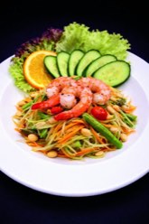 Shrimp papaya salad