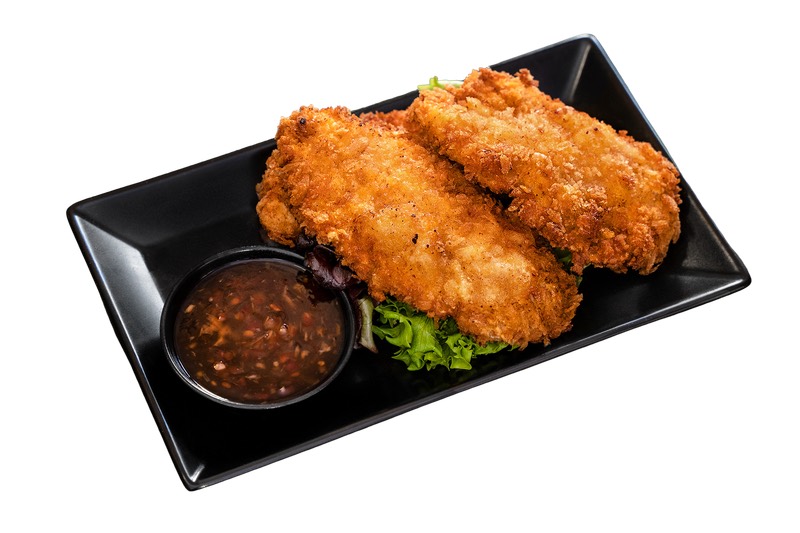 Tempura chicken in crisp batter